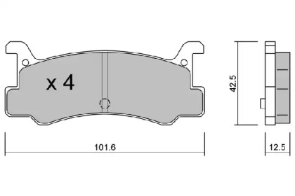 Комплект тормозных колодок (AISIN: BPMZ-2002)